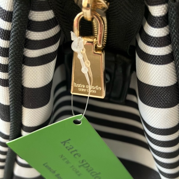 Kate Spade New York Black Stripe Lunch Bag (NWT) - Picture 9 of 16